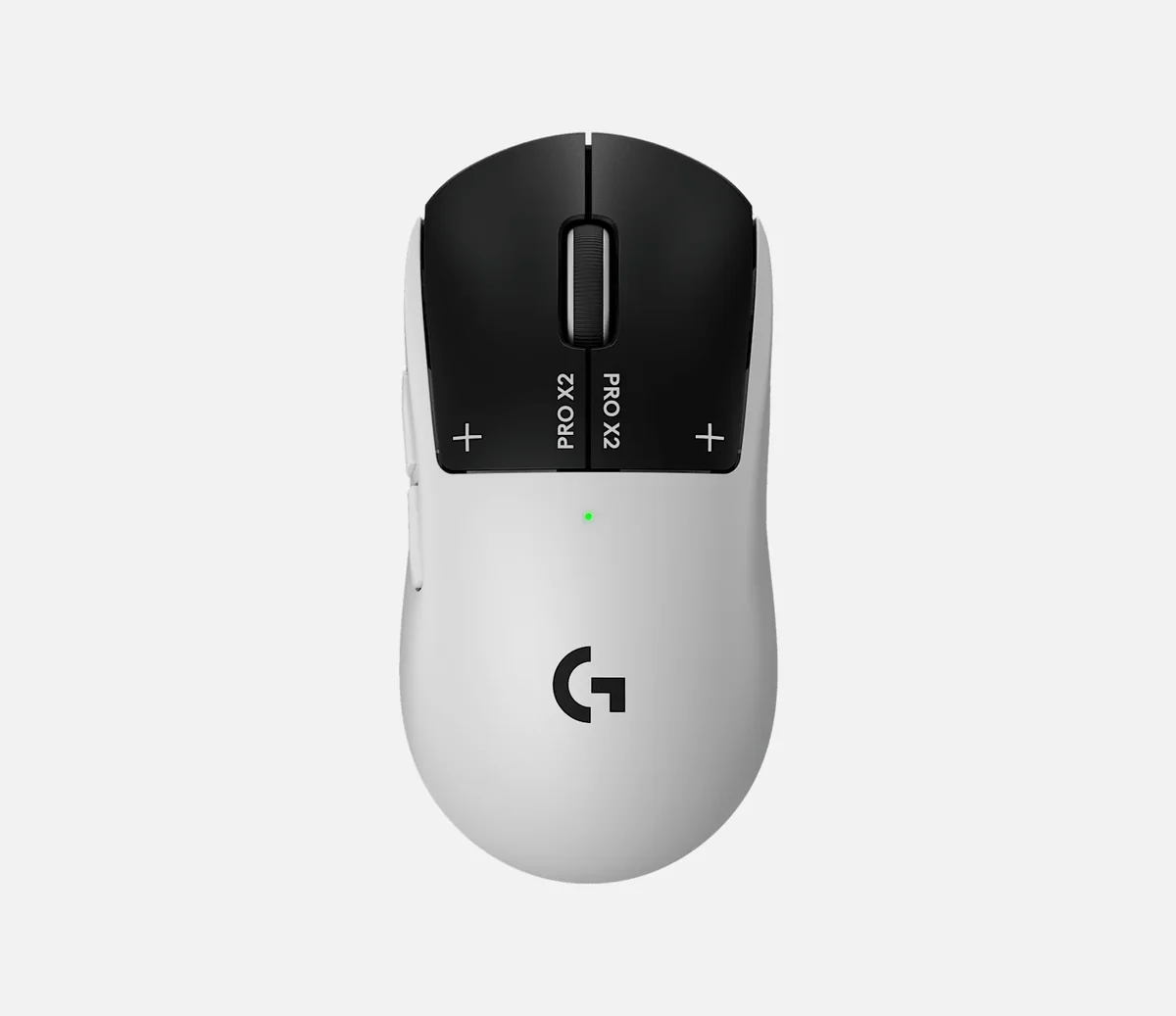 Tetikus gaming Logitech G PRO X2 SUPERSTRIKE warna putih dari atas